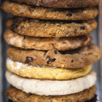 Stack of different kinds of cookies