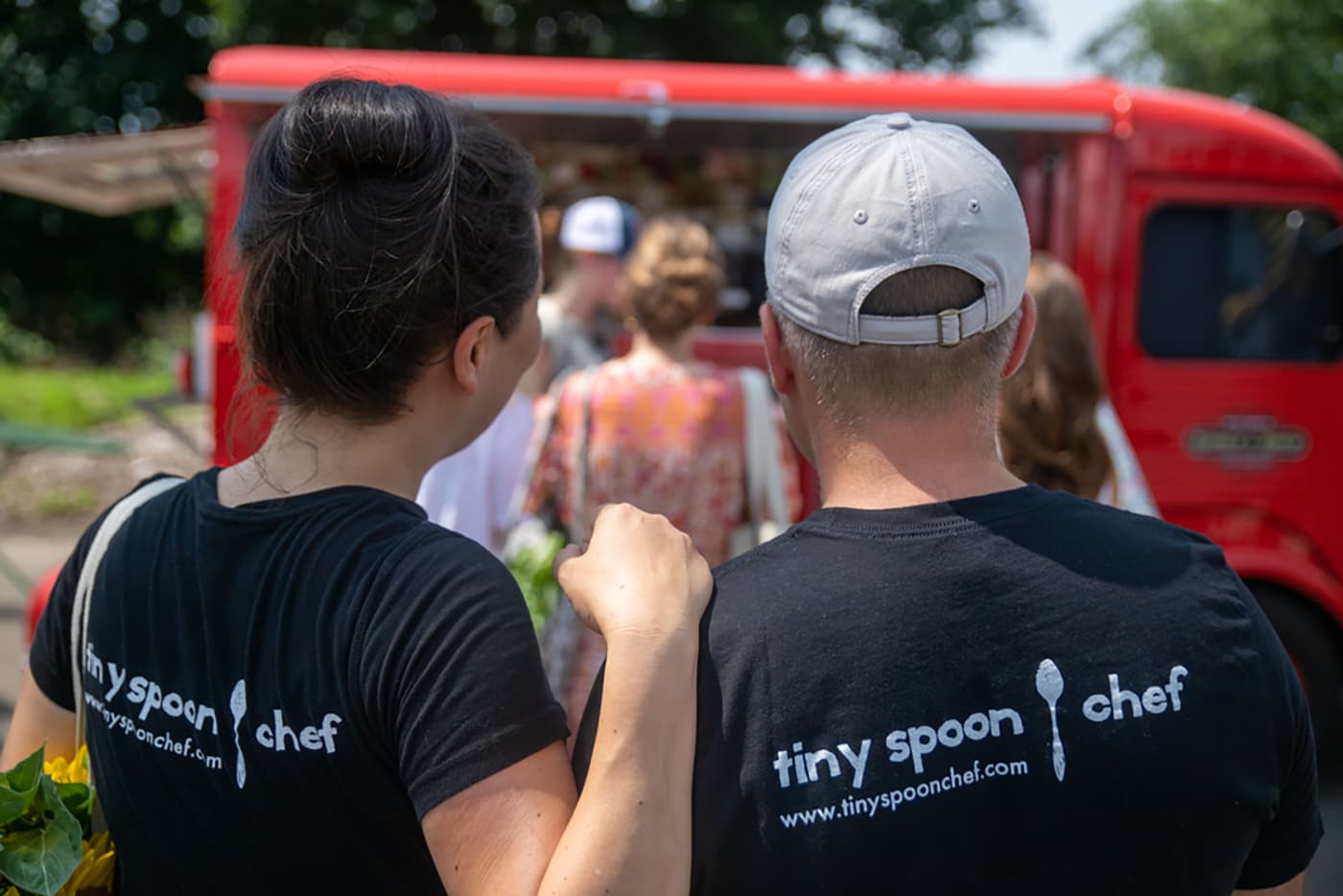 Two tiny spoon chef workers